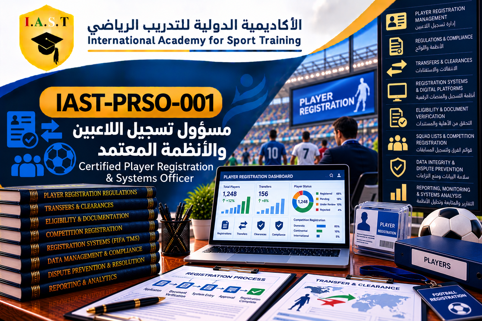 مسؤول تسجيل اللاعبين والأنظمة المعتمد